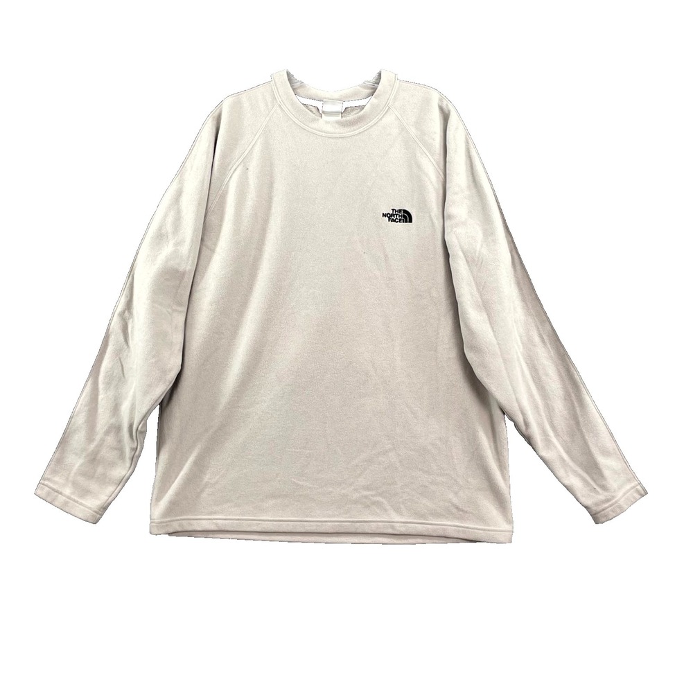 The North Face Fleece‎ Crew Sweatshirt Mens Large Beige Gorpcore Hike Outdoor